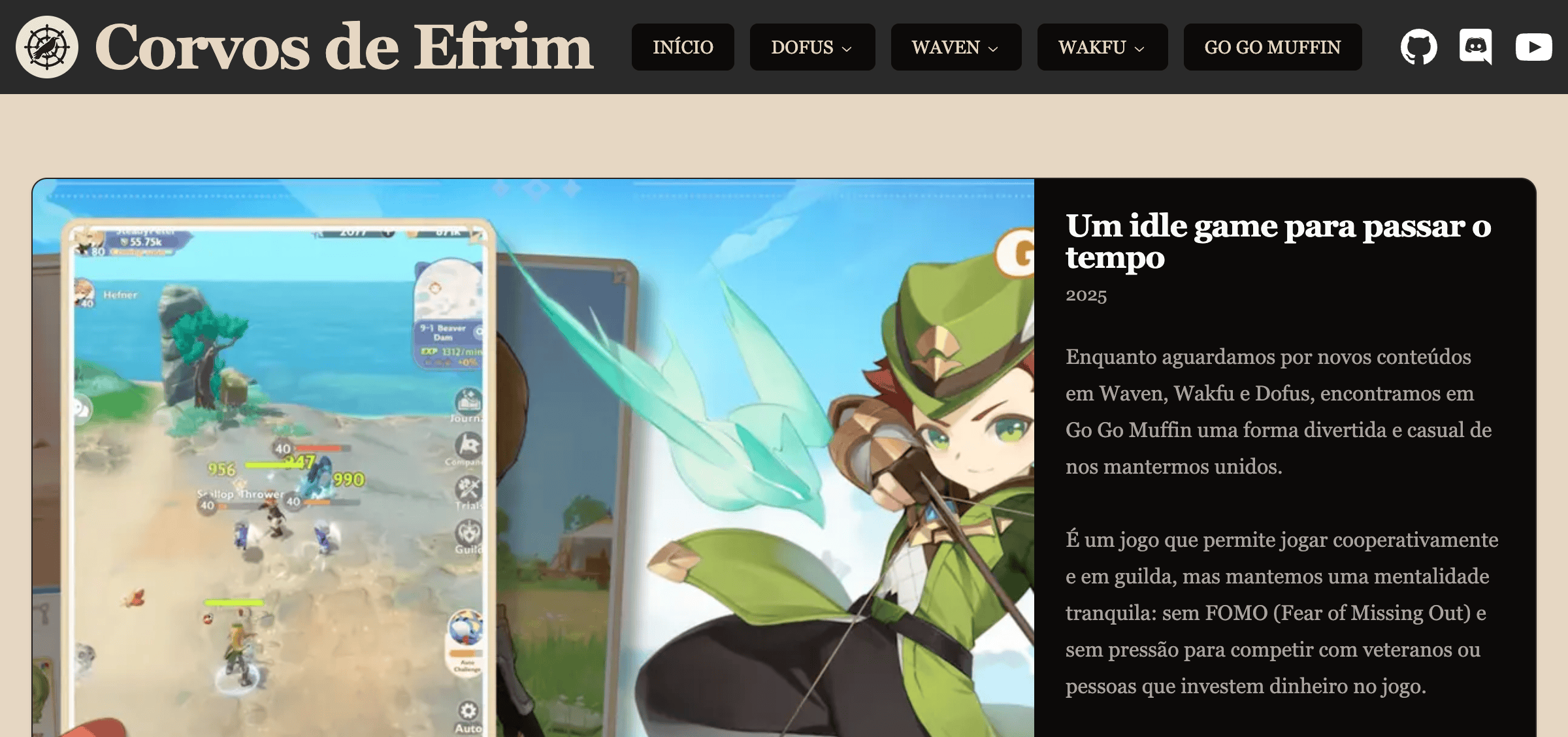 MMORPG Guild Website - 1